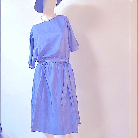 Pretty🦋VTG Retro Style Short Sleeves MIDI Dress - Picture 7 of 15